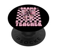 Drama Maestro Drama Enseñanza Teatro Máscara Actor Chica Mamá PopSockets PopGrip Adhesivo