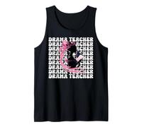 Drama Maestro Drama Enseñanza Teatro Máscara Drama Comedia Chica Camiseta sin Mangas