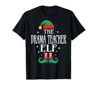 Drama Profesor Elfo Título del Trabajo Divertido Navidad Coincidencia Navidad Camiseta
