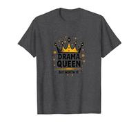 Drama Queen But Worth It Crown - Cita Divertida y atrevida Camiseta, Hombre, Jaspeado Oscuro, 3XL