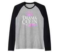 Drama Queen Reina Princesa Autoestima Mujeres Fuertes Camiseta Manga Raglan