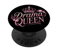 Drama Queen Reina Princesa Autoestima Mujeres Fuertes PopSockets PopGrip Adhesivo