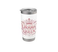 Drama Queen Reina Princesa Autoestima Mujeres Fuertes Vaso térmico de acero inoxidable de doble pared