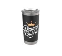 Drama Queen Reina Princesa Autoestima Mujeres Fuertes Vaso térmico de acero inoxidable de doble pared