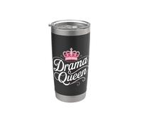 Drama Queen Reina Princesa Autoestima Mujeres Fuertes Vaso térmico de acero inoxidable de doble pared