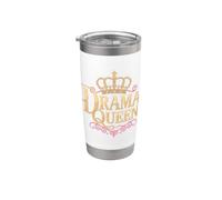 Drama Queen Reina Princesa Autoestima Mujeres Fuertes Vaso térmico de acero inoxidable de doble pared
