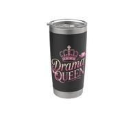Drama Queen Reina Princesa Autoestima Mujeres Fuertes Vaso térmico de acero inoxidable de doble pared
