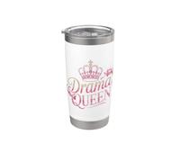 Drama Queen Reina Princesa Autoestima Mujeres Fuertes Vaso térmico de acero inoxidable de doble pared