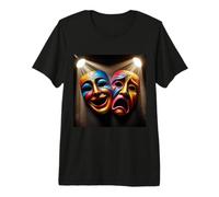 Drama Teatro Máscaras Comedia y tragedia Camiseta Premium