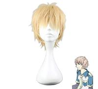 Dramatical Murder Dmmd Noiz Cosplay Peluca Oro Amarillo Corto Pelucas de pelo de fibra resistente al calor Pelucas + Peluca Cap