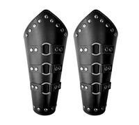 Dranng Brazales de medievales - Brazalete de con muñequera de guantelete,Brazales de guardia de brazo de batalla medieval de caballeros de estilo largo, disfraz de Cosplay de Halloween