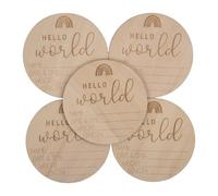 Dranng Cartel De Anuncio De Nacimiento De Hello World | Señal De Llegada De Bebé De Madera, Señal De Anuncio De Nacimiento De Hello World De 4 Pulgadas, Señales De Nombre De Bebé Para Foto De Hospital