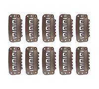 Dranng Clips presión en forma de U,Clips Chunni | 10 clips de extensión de pelo de acero inoxidable resistente - Pasadores de seguridad, pinzas para pelucas para extensiones de cabello
