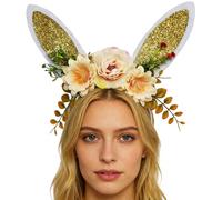 Dranng Diadema De Conejo De Pascua - Festivaleras Ajustables para Disfraces | Accesorios de Decoración con Orejas de Conejo,Para Cabina Fotográfica Cumpleaños Maquillaje Fiestas De Navidad