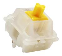 DRAOZA Gateron Milk Yellow Pro SMD RGB LED Interruptor de 5 pines lubricado de fábrica Compatible MX Teclado mecánico para juegos (72 piezas amarillas)