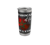 Drapeau Maroc Marocain et fièr de l'être Maroc Vaso térmico de acero inoxidable de doble pared