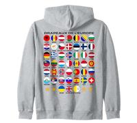 Drapeaux de l'Europe 45 Drapeaux Pays Européens Géographie Sudadera con Capucha