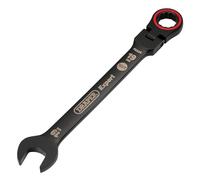 Draper 03926 Expert HI-TORQ - Llave combinada de carraca de cabeza flexible métrica, 19 mm, color negro