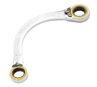 Draper 03937 Expert HI-TORQ - Llave de media luna con trinquete de doble anillo, 19 x 22 mm