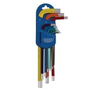 Draper 04905 Juego de llaves hexagonales de brazo largo multicolor métrico (9 piezas)