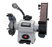 Draper 05096 150mm 370W 230V Banco Amoladora Con Lijado Cinturón Y LED