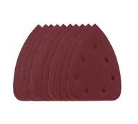 Draper 08619 - Hojas de lija con gancho y lazo, 140 mm, grano 120, SSD6 (paquete de 10), color rojo, talla única