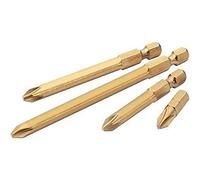 Draper 10440 Expert 6.5Mm 1/4" Hex. Plain Slot Titanium Nitride Coated Insert Bit 25Mm Long X 5