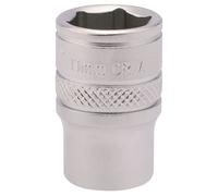 Draper 11mm 0.6cmD 6 Punto Enchufe Estándar Largo Acabado Satén Moleteado Anillo