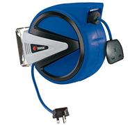 Draper 15052 retráctil carrete de cable eléctrico, azul, 20 m