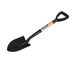 Draper 15072 Mini pala de punta redonda con mango de madera, negro, 15072, 0V