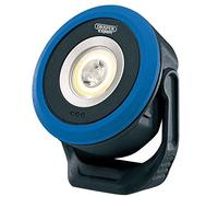 Draper 2 65688 COB SMD LED inalámbrico recargable mini luz de inundación, 7W, 120 lúmenes, cable USB-C suministrado, negro, talla única