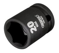Draper 20184 Hi-TORQ - Llave de vaso de impacto, 1/2 pulgada cuadrada Dr., 20 mm