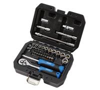 Draper 24223 HI-TORQ - Juego de llaves métricas y brocas, 1/4 pulgadas cuadradas Dr. (40 piezas)