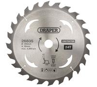 Draper 26835 Hoja De Sierra Circular TCT De Construcción, 305 X 30Mm, 24T