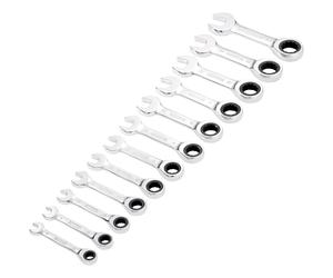 Draper 27931 Alta Torsión Métrico Stubby Juego Llave de Trinquete 12 Piezas
