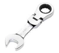 Draper 27977 HI-TORQ - Llave combinada de trinquete de cabeza flexible métrica, 17 mm
