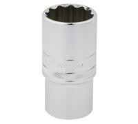 Draper 30mm Hola-Torq 12 Punto Socket Profundo 1.3cm Sq Dr Moleteado Ring Pulido