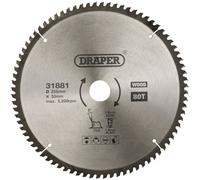 Draper 31881 TCT Triple Chip Esmerilador Sierra Circular Hoja, 255 x 30mm, 80T