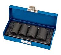 Draper 34032 de tuercas de rueda, negro, juego de 4 piezas