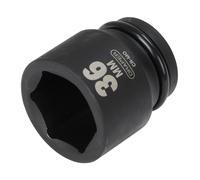 Draper 36mm Toma de Impacto 1.9cmD 6 Punto Hexágono Estándar Longitud Hola-Torq