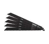 Draper 38589 - Hojas de sierra sable para cortar madera y plástico, 225 mm, 3 TPI (5 unidades)