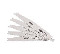 Draper 38755 - Hojas de sierra alternativas bimetálicas para corte de metal, 150 mm, 8-14 tpi (paquete de 5)