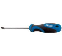 Draper 48928 865PZ - Destornillador tipo PZ número 2 con mango de agarre suave, 100 mm, color azul