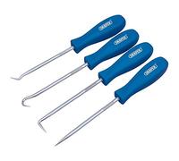 Draper 51763 SETB - Juego de mini ganchos y púas, 130 mm de longitud, 4 piezas, color azul
