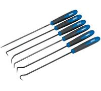 Draper 51764 Juego de ganchos y ganzúas de largo alcance, 24 cm de longitud, 6 piezas, azul