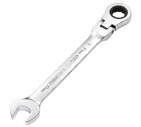 Draper 52019 Hi-Torq - Llave combinada de trinquete de cabeza flexible métrica, 17 mm