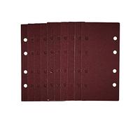 Draper 54851 1/3 hojas de lija con gancho y lazo, 93 x 190 mm, grano 80 (paquete de 10)
