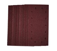 DRAPER 55805 1/2 hojas de lija con gancho y lazo, 115 x 230 mm, grano 40 (paquete de 10), rojo, talla única