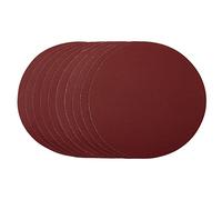 Draper 56182 discos de lijado, 180 mm, grano 240, gancho y lazo (paquete de 10), rojo, talla única