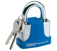 Draper 64183 65mm Laminado Candado de Acero Y 2 Llaves